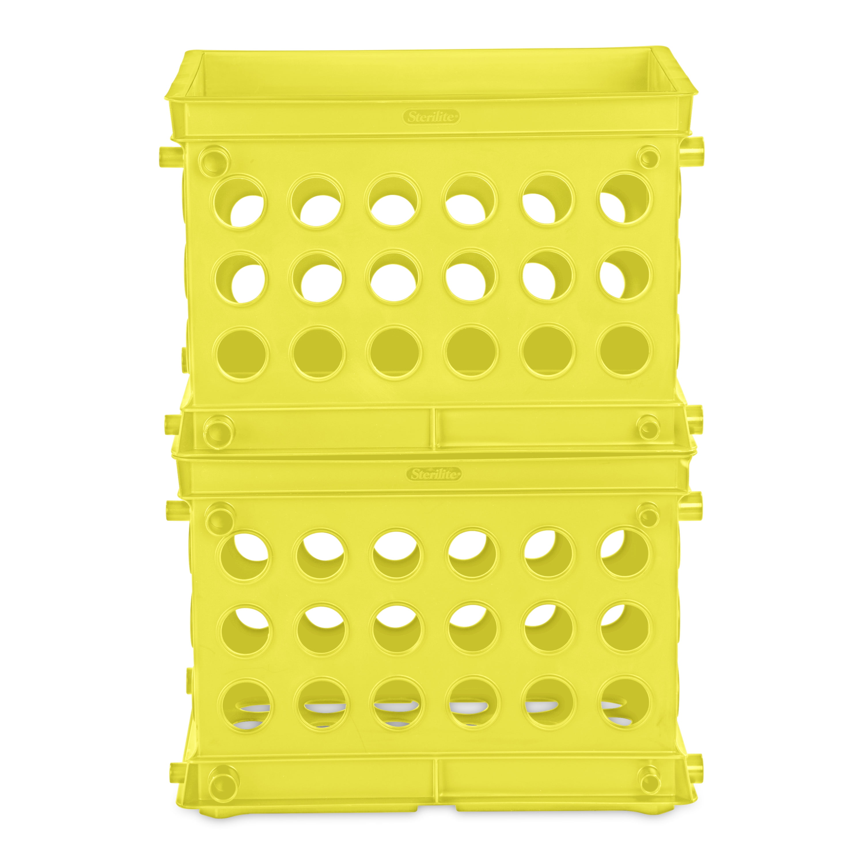 (6 pack) Sterilite Mini Crate Plastic, Lemon Lime
