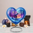 thumbnail image 5 of MUKTIVE Telescope Cremation Urns for Human Ashes Adult Men, Aqua Blue Couple Combo Cremation Urn, Large Memorial Urns for Adult Female, Set of 5 Heart Creamins Ash Holder (1 Large, 4 Keepsake), 5 of 7