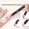 thumbnail image 2 of Pinceles De Uñas Acrílico 81014 Y 3d 3 Pzs, Color Negro con Blanco, 2 of 5