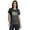 Dark Gray (Foil Silver), variant on Relax I'm Vaxxed Tee Tops Scoop-Neck Funny Pro-Vaccine Womens T-shirt
