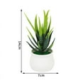 thumbnail image 4 of Zhuge 3 piezas de plantas de simulación en maceta, pequeñas plantas falsas en maceta, mini plantas artificiales de escritorio (A07), 4 of 5