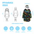 thumbnail image 3 of Game Controller Black Pattern Lamb Fleece Blanket Hoodies for Teens ,Teens Oversize Sherpa Wearable Hooded Blanket Sweatshirt with Super Pockets, 3 of 6