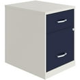 thumbnail image 1 of Pemberly Row 18"D 2 Drawer Metal Filing Cabinet - Pearl White/Navy, 1 of 17