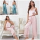 thumbnail image 3 of Gibobby pijama casual y cómodo Conjuntos de camisón para mujer, lencería de satén, lencería Sexy, camisón, conjuntos de dormir, conjuntos de pijama Sexy (Rosa, M), 3 of 5
