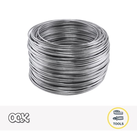 OOK HANGING WIRE, 110 FT, 25 LBS, 18 GAUGE WIRE,, GALVANIZED STEEL, SILVER