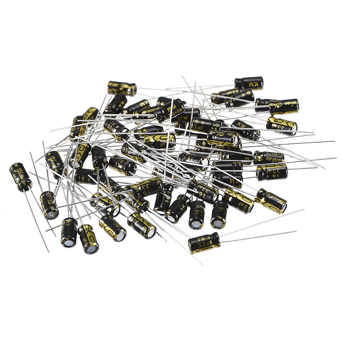 50 Condensatori Elettrolitici Jamicon 33uF 63V &ndash; Serie TM, 8x11.5mm, Per Riparazioni Elettroniche