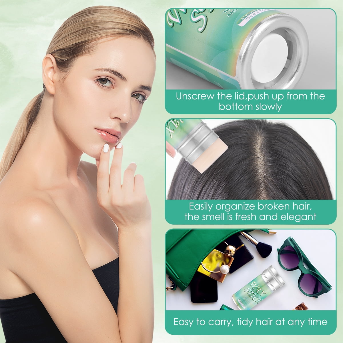 Samnyte Hair Wax Stick, Wax Stick for Hair Slick Macao