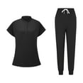 thumbnail image 3 of Ensemble de Chemise d'Uniforme d'Infirmière pour Femmes, Haut à Manches Courtes à Col Rond avec Pantalon Assorti, Tissu en Polyester, Tenue de Travail Décontractée Protectrice, Tenue d'Été, 3 of 6