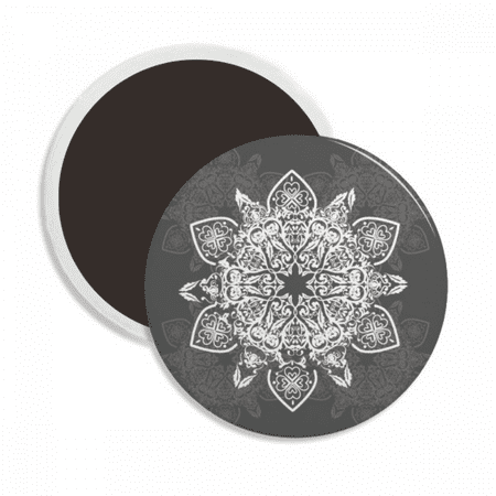 

Arabic Style Black White Pattern Round Ceracs Fridge Magnet Keepsake Decoration