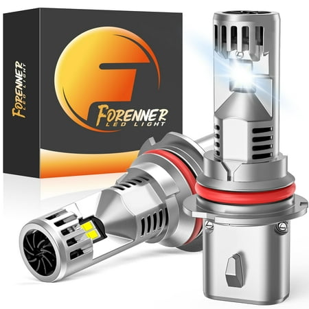 Fahren Upgraded 9007/HB5 Light Bulbs,33000LM 900% Brighter 6500K Cool White, 1:1 Mini Size IP68 Waterproof 9007 Fog Lights, Quick Installation, Pack of 2 C80