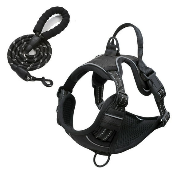 PawSafety No-Pull Dog Harness, Escape-Proof Reflective Vest Harness for Medium and Large Breed Dogs