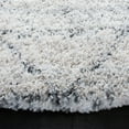 thumbnail image 3 of SAFAVIEH Fontana Darina Diamond Shag Area Rug, Grey/Ivory, 4' x 4' Round, 3 of 8