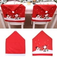 thumbnail image 5 of Christmas Decoration Santa Snowman Chair Cover Back Covers Table Decor Xmas Gift Santa Claus Elk Snowman Cap Cover, 5 of 9