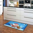 thumbnail image 5 of Coolnut Kitchen Rugs,Cute Santa Non Slip Washable Cushioned Carpets Polyester AntiFatigue Comfort Porch Floor Mat Christmas Decoration 39×20 in, 5 of 6