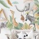 thumbnail image 3 of Rainforest Wall Decals Giraffe Elephant Monkey Zebra Wall Stickers For Bedroom Living Room Kid's Room Kindergarten, Art Window Door Cabinet Corridor W, 3 of 5