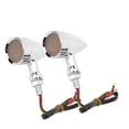 thumbnail image 1 of Turn Signal Lamp 2Pcs Motorcycle Turn Signal Lamp Brake Light Vintage Grille Modification AccessoryWhite, 1 of 8
