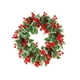 thumbnail image 5 of Corona de Navidad, corona de flores artificiales, centros de mesa de frutos rojos, corona de puerta de Navidad, corona de invierno de granja, 5 of 9