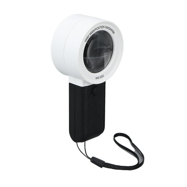 Lupa Iluminada De Vidrio, Lupa De Mano De 30X, 3 Luces LED, 1 Luz UV, Lupa De Bolsillo Multifunción