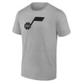 thumbnail image 2 of Men's Heathered Gray Utah Jazz Solid Primary Logo T-Shirt, 2 of 3