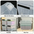 thumbnail image 3 of 30 L Stackable Storage Bins with Lids, Clear Plastic Storage Containers, Stackable Organization Boxes with Secure Latching Lids/Wheels, Set of 4, 3 of 6