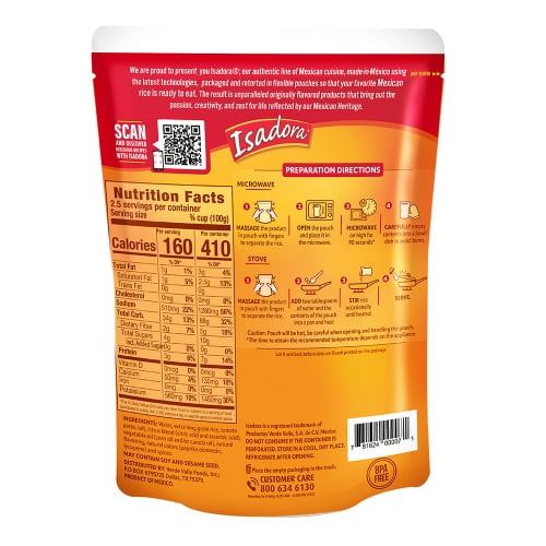 (8 pack) MEXICAN WHITE RICE WITH CORN 8.8oz