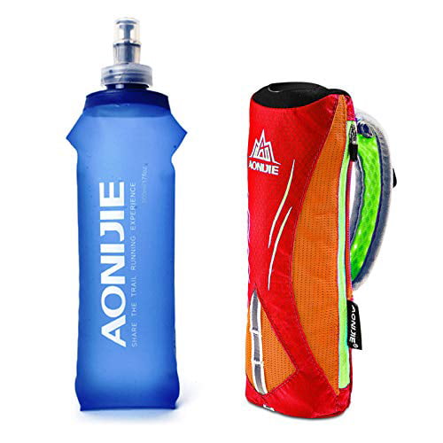 Handheld Running Water Bottle 23 Oz Clear Touchscreen Cell Phone Accessory Pouch 
