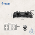 thumbnail image 2 of FRAGA Parrilla de Mesa, FRAGA P800, 2 Quemadores, Porcelanizada, Encendido Manual, Gas L.P., Hecho en México., 2 of 4