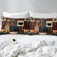 thumbnail image 4 of Erosebridal Tribal Aztec Sheet Set Full, Rustic Elk deer Bedding Sets Full Size, Triangle Geometry Decor, 4 of 7