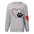 thumbnail image 4 of Tops holgados con mangas caídas para mujer, Tops con estampado de amor para el Día de San Valentín, blusa de manga larga con estampado de corazón y amor, Tops Tuinc, sudaderas Pompotops  gfhjh16990, 4 of 7