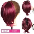 thumbnail image 2 of Chignon Droit en Désordre Postiche Synthétique Queue de Cheval Courte Pince Extensions de Queue de Cheval pour Femmes, 2 of 7