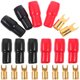 thumbnail image 5 of 5 pares de conectores de horquilla de cobre chapados en oro de calibre 4, adaptadores, enchufes y terminales de crimpado para cables de altavoz - 4GA (rojo y negro), 5 of 8