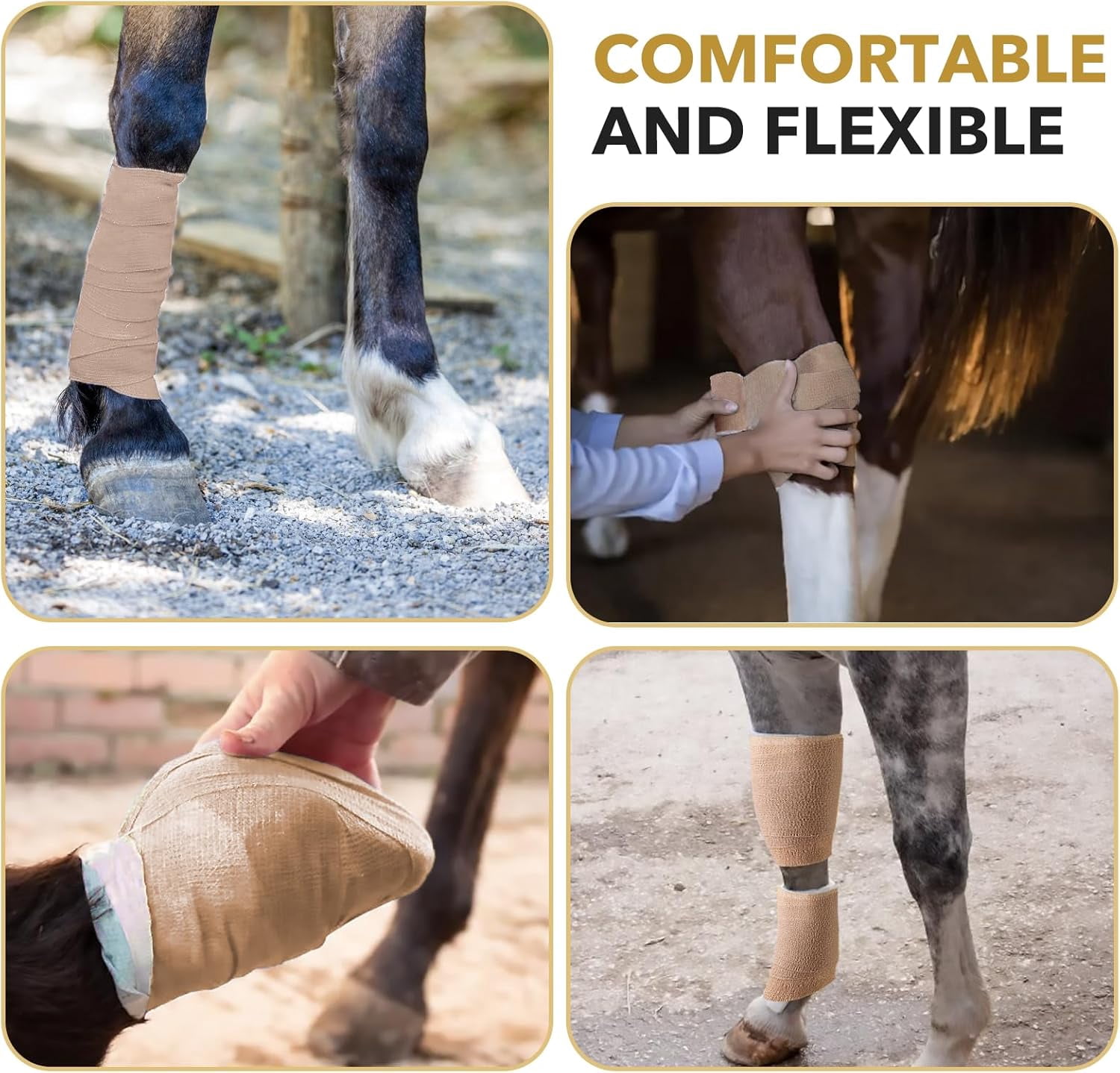 Elastikon Tape for Horses 4 inch Wide Flexible Support Wrap