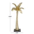 thumbnail image 3 of 9" x 20" Gold Polystone Palm Tree Sculpture, by DecMode, 3 of 8