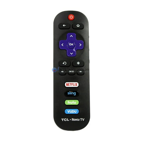 Genuine TCL RC280 TV Remote Control with Built-in - HULU, Netflix, VUDU and Sling Shortcut By