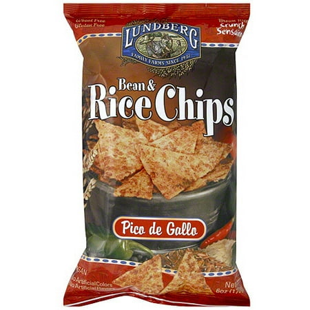 Lundberg Family Farms Bean & Rice Pico De Gallo Chips, 6 oz (Pack of 12)