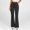 Black, variant on Womens Flared Yoga Pants Drawstring Elastic Waisted Bootcut Pants Solid Color Gym Sport Bell Bottom Pants Casual Pants for Women
