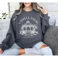 thumbnail image 3 of I Smell Snow Crewneck Sweatshirt – Stars Hollow Connecticut Winter Pullover, 3 of 6