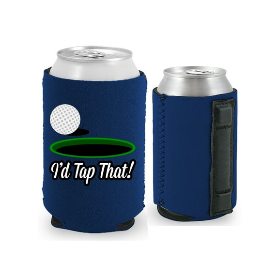 I'd Tap That Golf Magnetic Can Coolie (Navy Blue)