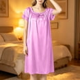 thumbnail image 5 of Aofany Women's Charming Satin Nightgowns Silk Sleepshirt Solid Sleep Dress Half Sleeve Sleepwear, 5 of 6