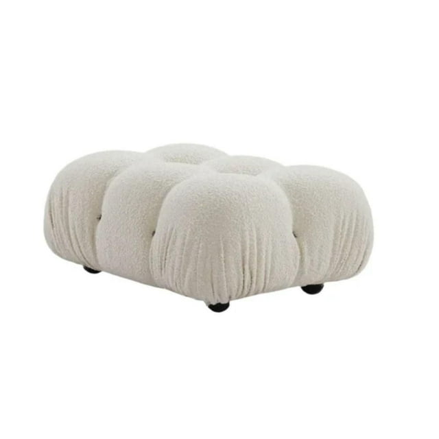Collin Lounge Ottoman made of boucle fabric