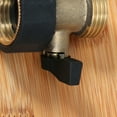 thumbnail image 3 of Troglfold Heavy Duty Brass Garden Hose Connector with Shut Off Single Brass Water Hose Parts 3/4 Inlet Thread with Comfort Grip to Control Water (US Standard),1.85"X1.42"X1.42", 3 of 10