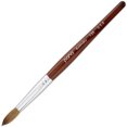 thumbnail image 3 of Pana USA Acrylic Nail Brush 100% Pure Kolinsky Hair Mahogany Wood Handle with Silver Ferrule Round Shaped Style (Size # 12, Mahogany), 3 of 5