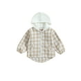 thumbnail image 2 of Toddler Baby Plaid Jacket Baby Boy GIrl Flannel Hoodies 6M 12M 18M 24M 3Y 4Y Zip Up Hooded Fall Winter Outerwear Coat, 2 of 9