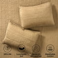 thumbnail image 3 of Superior Bella 100% Silk Pick Stitch Quilt and Sham Set, Queen, Light Brown, 3 of 10