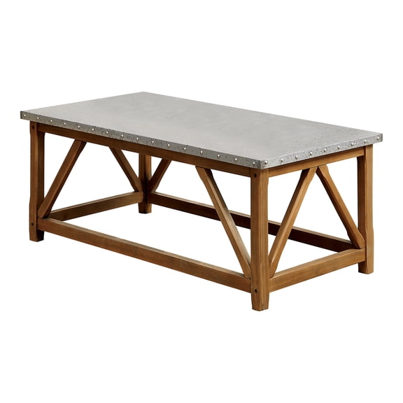 Ware Solid Wood Rectangle Coffee Table, Natural Tone