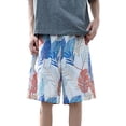 thumbnail image 2 of Beach Shorts for Men 2026 Summer Casual Floral Printed Lightweight Loose Fit Elastic Waist Wide Leg Shorts with Pockets, 2 of 4