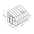 thumbnail image 3 of Palram - Canopia Sun Room 8' x 12' Polycarbonate Walk-In Greenhouse - White - with Roof Vent, 3 of 9