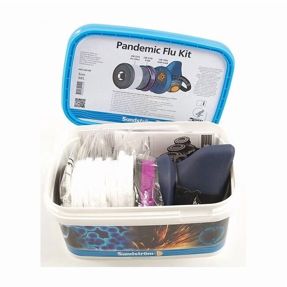Sundstrom Safety Half Mask Respirator Kit,M/L,Blue H05-5421M