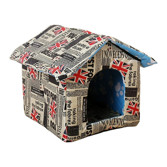 Cueva para gatos, refugio de invierno, casa lavable para exteriores para gatitos en el patio trasero Largo 43X40X42CM