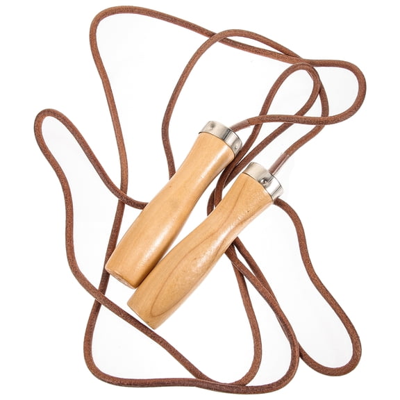 CRILSTYLEO Wooden Handle Skipping Rope for Sports Durable Wear Resistant Brown Exercise Jump Rope